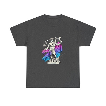 Ancient Greek Pride Statue T-Shirt | Genderfluid & Bisexual Flag