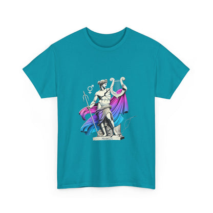 Ancient Greek Pride Statue T-Shirt | Genderfluid & Bisexual Flag