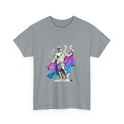 Ancient Greek Pride Statue T-Shirt | Genderfluid & Bisexual Flag