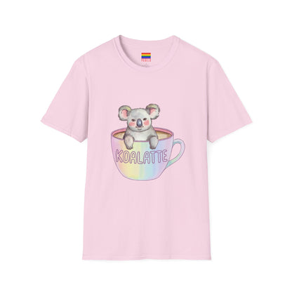 Koalatte Cute Coffee T-Shirt | Koala & Latte Design | Pridella