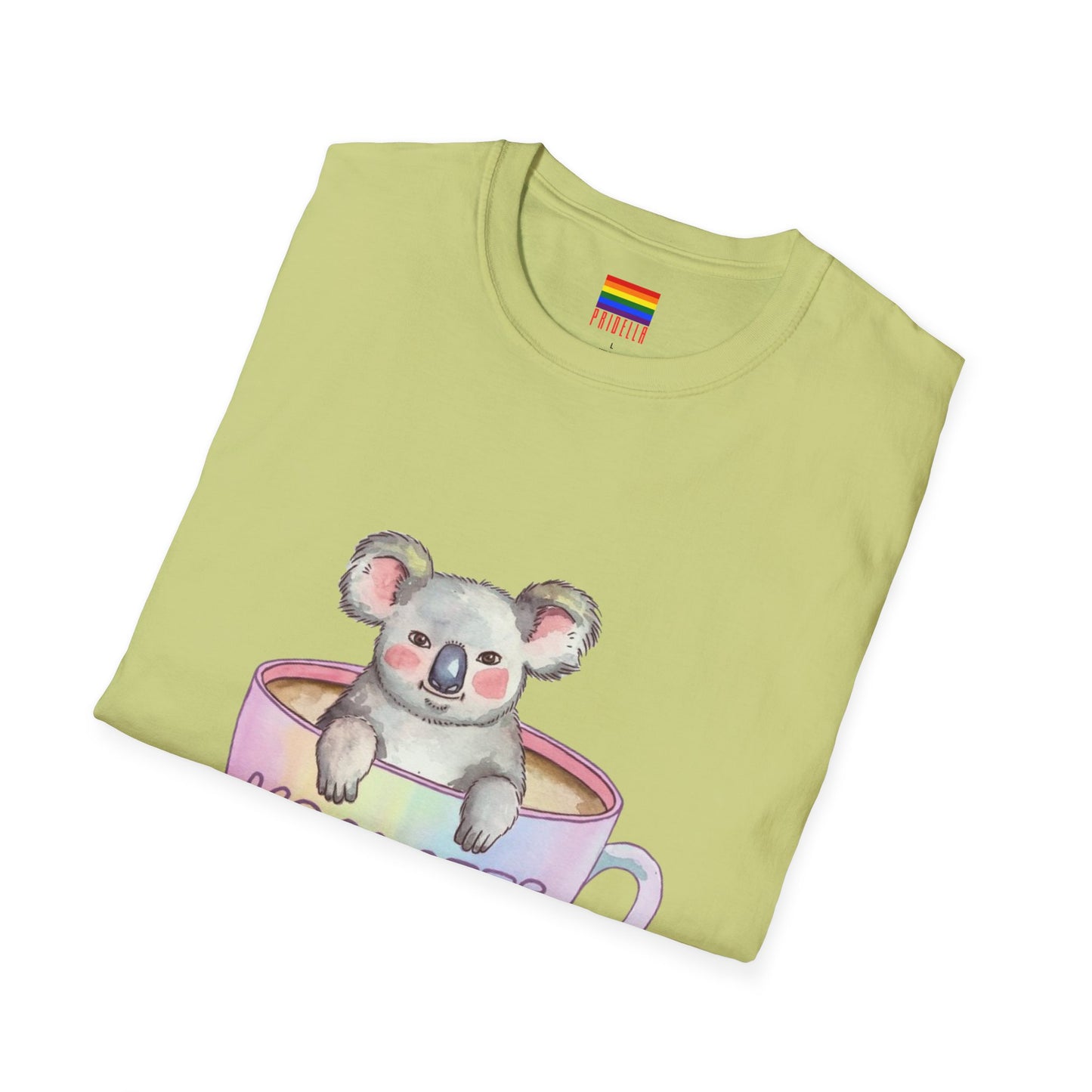 Koalatte Cute Coffee T-Shirt | Koala & Latte Design | Pridella