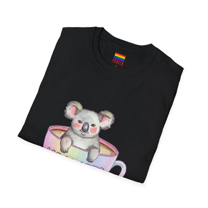 Koalatte Cute Coffee T-Shirt | Koala & Latte Design | Pridella