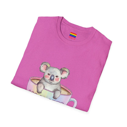 Koalatte Cute Coffee T-Shirt | Koala & Latte Design | Pridella