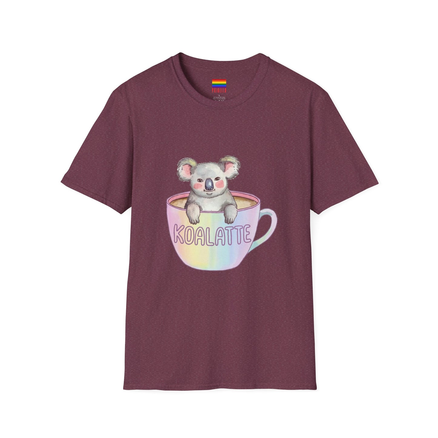 Koalatte Cute Coffee T-Shirt | Koala & Latte Design | Pridella