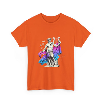 Ancient Greek Pride Statue T-Shirt | Genderfluid & Bisexual Flag