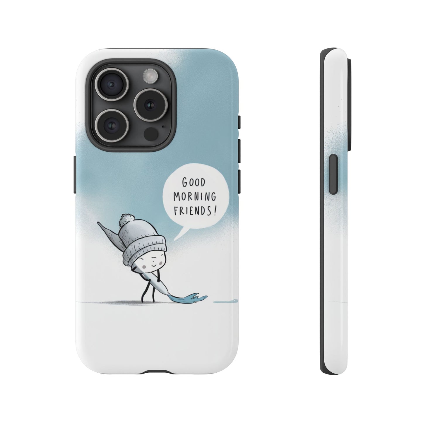 Good Morning Friends! Custom iPhone Case – Fun & Cute Cartoon Design