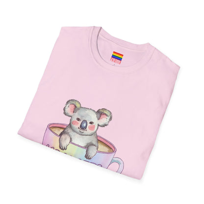 Koalatte Cute Coffee T-Shirt | Koala & Latte Design | Pridella