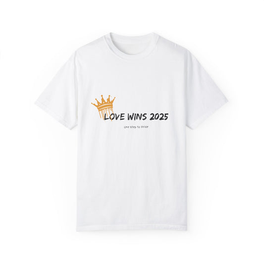 Crowned in Love T-Shirt | Unisex Minimalist Pride Tee – Love Wins 2025