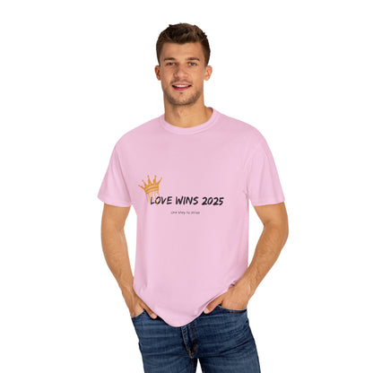 Crowned in Love T-Shirt | Unisex Minimalist Pride Tee – Love Wins 2025