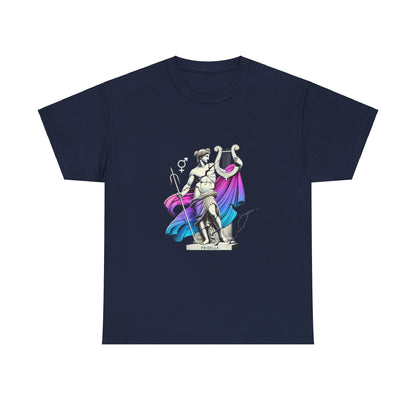 Ancient Greek Pride Statue T-Shirt | Genderfluid & Bisexual Flag