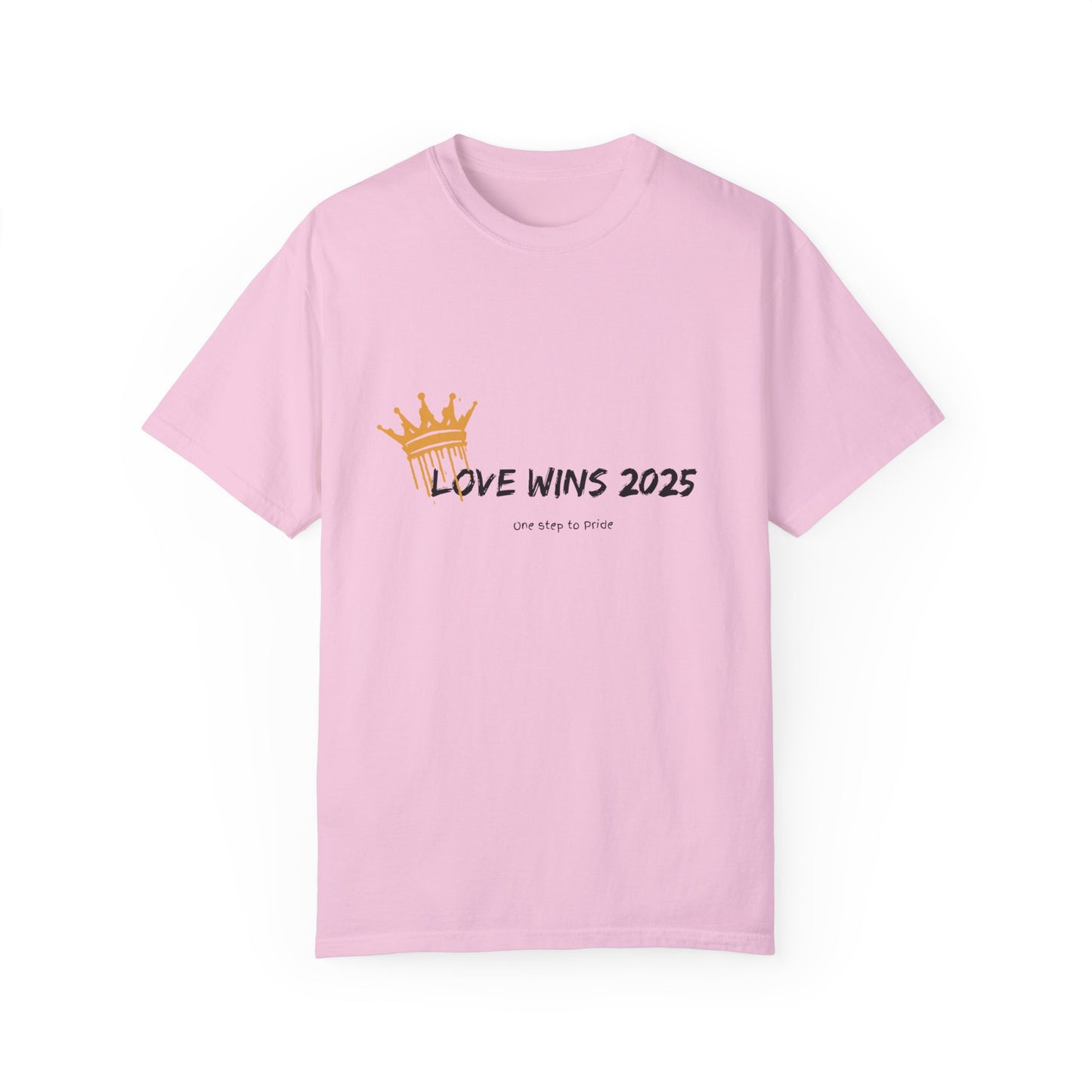 Crowned in Love T-Shirt | Unisex Minimalist Pride Tee – Love Wins 2025