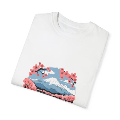 Cherry Blossom Mountain T-Shirt | Japanese Sakura Art Tee