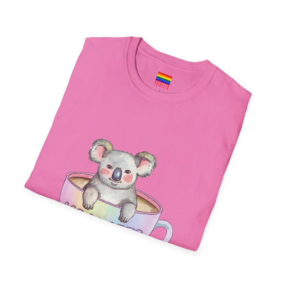 Koalatte Cute Coffee T-Shirt | Koala & Latte Design | Pridella