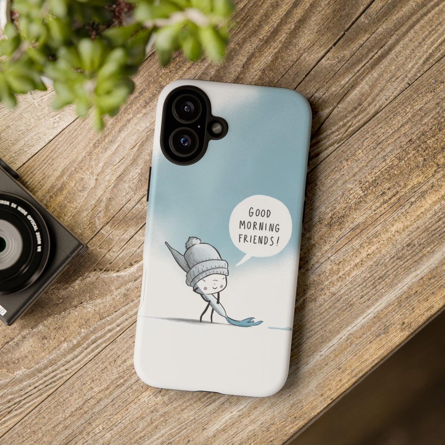 Good Morning Friends! Custom iPhone Case – Fun & Cute Cartoon Design