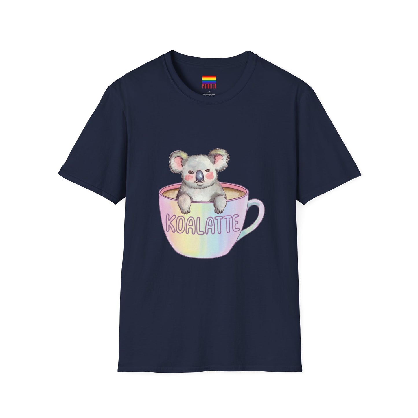 Koalatte Cute Coffee T-Shirt | Koala & Latte Design | Pridella