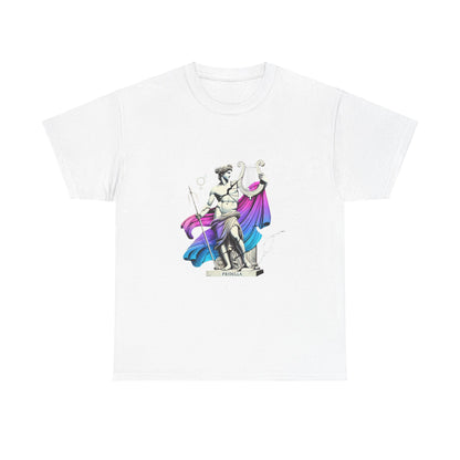 Ancient Greek Pride Statue T-Shirt | Genderfluid & Bisexual Flag