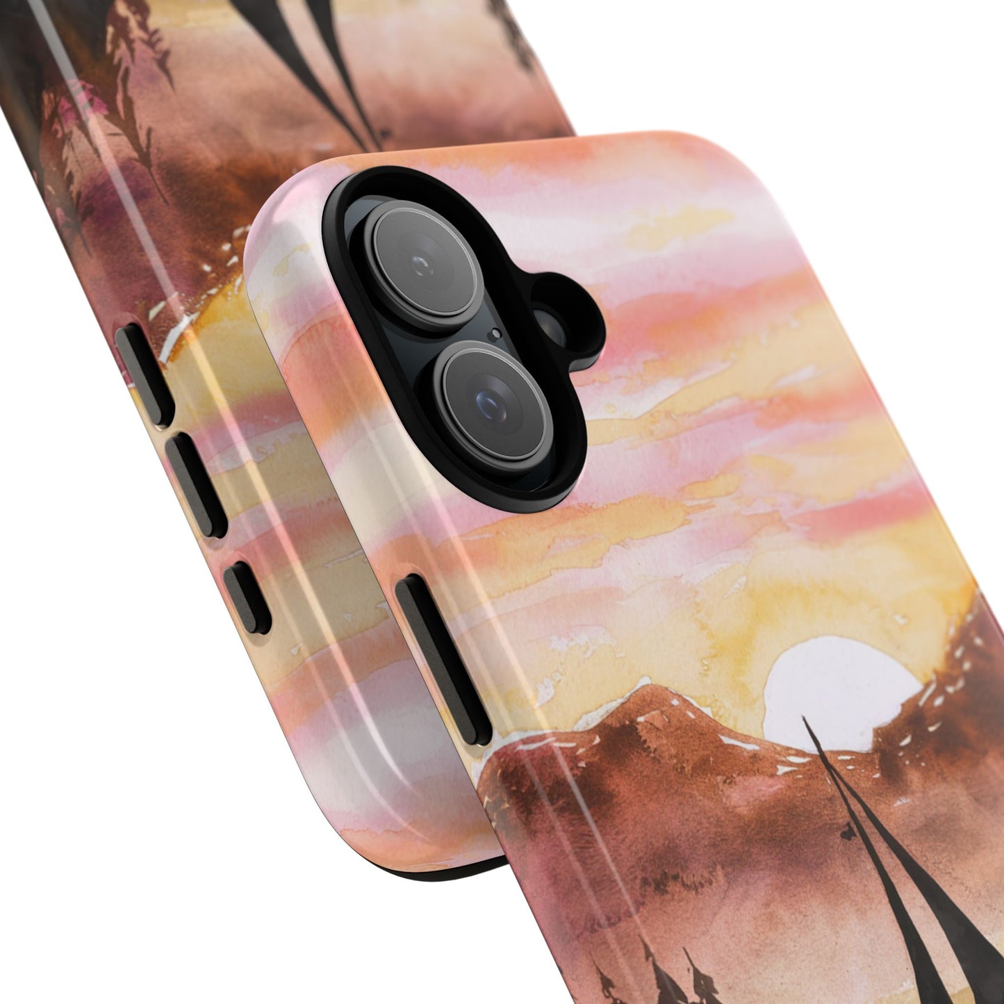 Watercolor Sailing Sunset iPhone Case – Custom Scenic Protective Case