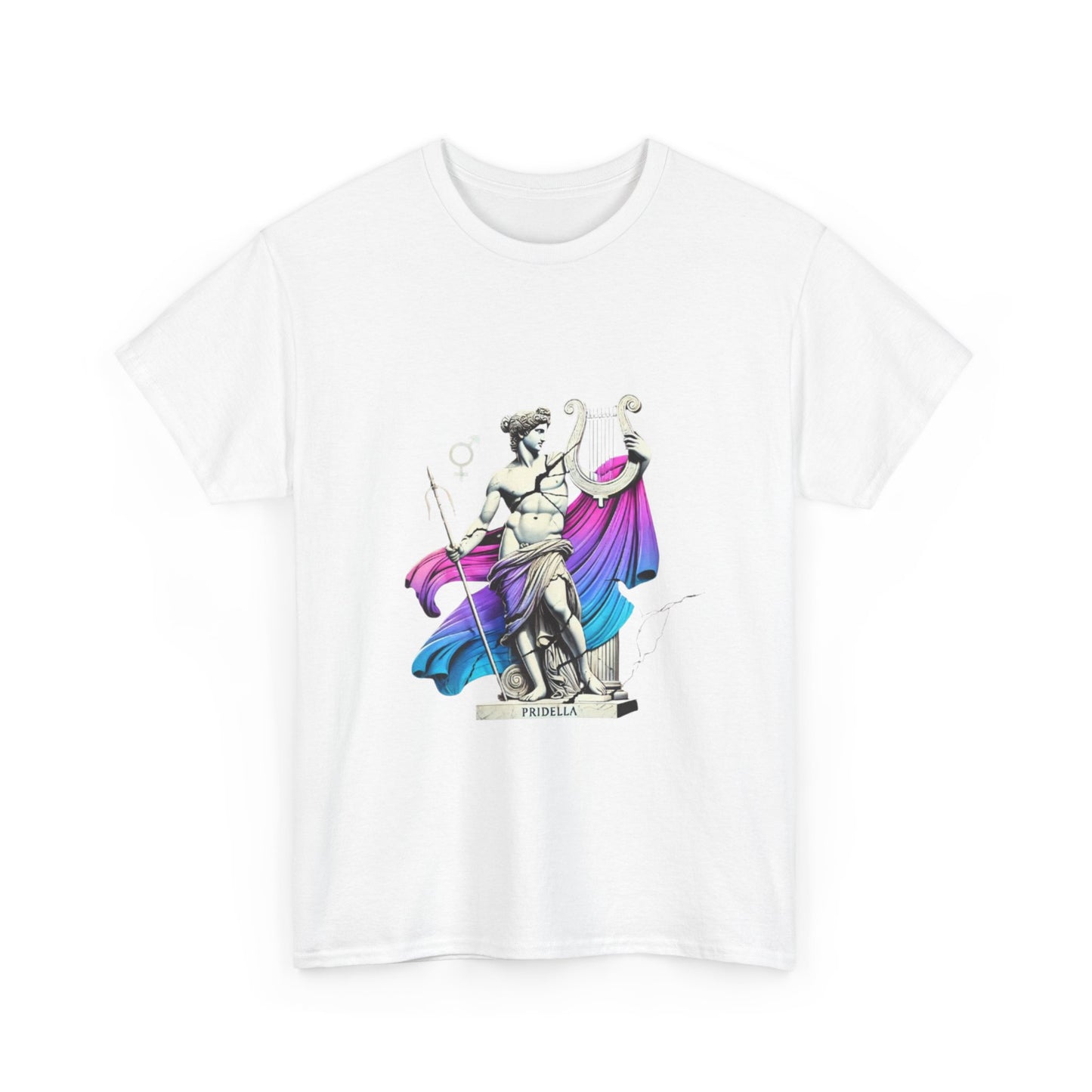 Ancient Greek Pride Statue T-Shirt | Genderfluid & Bisexual Flag