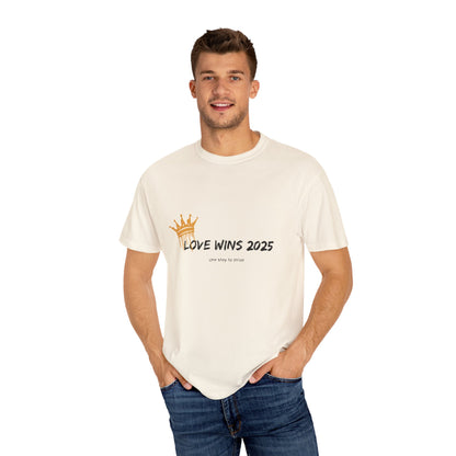 Crowned in Love T-Shirt | Unisex Minimalist Pride Tee – Love Wins 2025