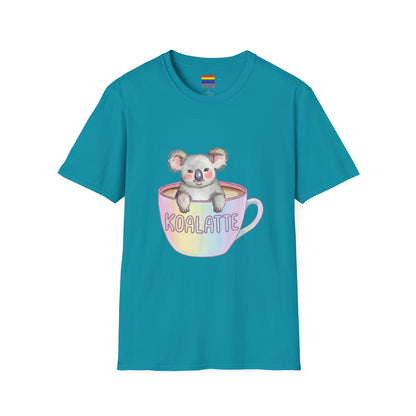 Koalatte Cute Coffee T-Shirt | Koala & Latte Design | Pridella