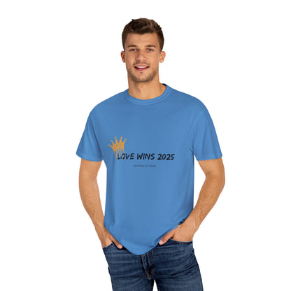 Crowned in Love T-Shirt | Unisex Minimalist Pride Tee – Love Wins 2025