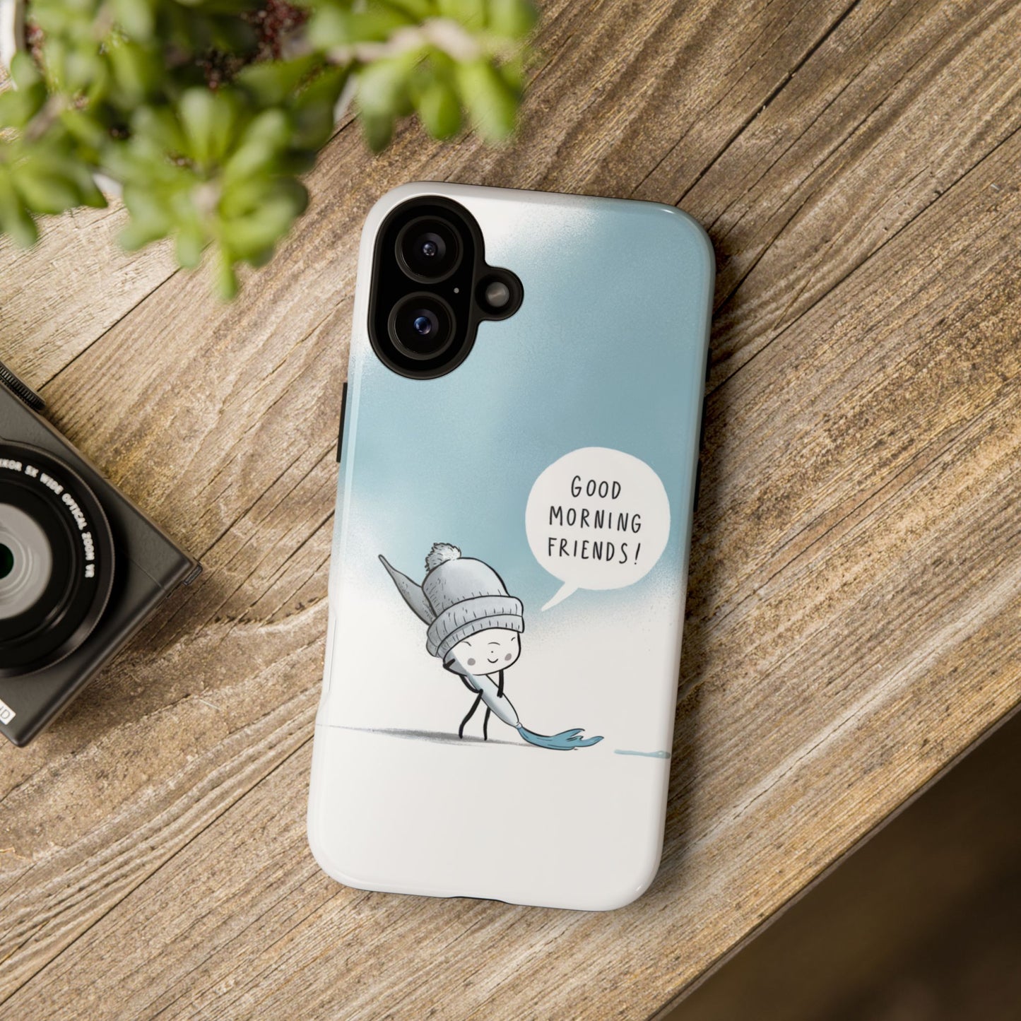 Good Morning Friends! Custom iPhone Case – Fun & Cute Cartoon Design