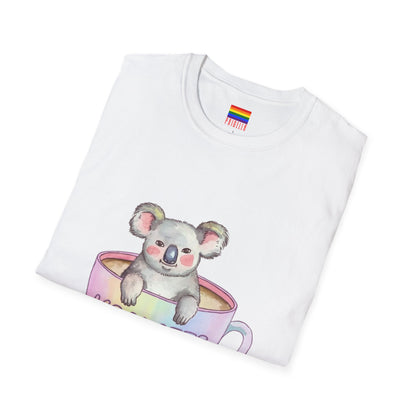 Koalatte Cute Coffee T-Shirt | Koala & Latte Design | Pridella