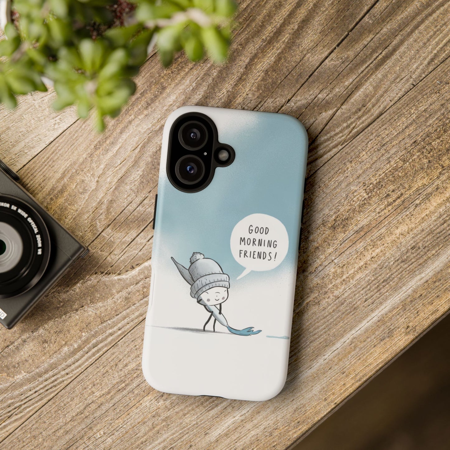 Good Morning Friends! Custom iPhone Case – Fun & Cute Cartoon Design