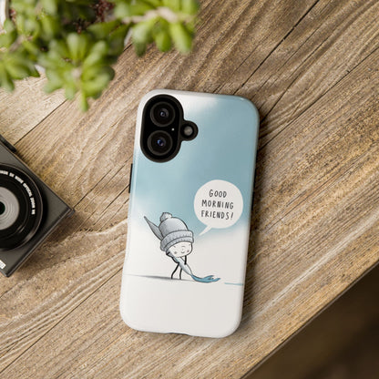 Good Morning Friends! Custom iPhone Case – Fun & Cute Cartoon Design