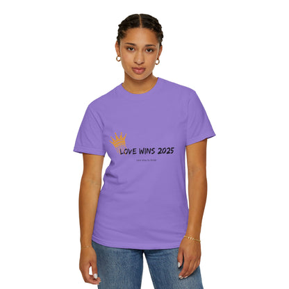 Crowned in Love T-Shirt | Unisex Minimalist Pride Tee – Love Wins 2025