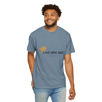 Crowned in Love T-Shirt | Unisex Minimalist Pride Tee – Love Wins 2025