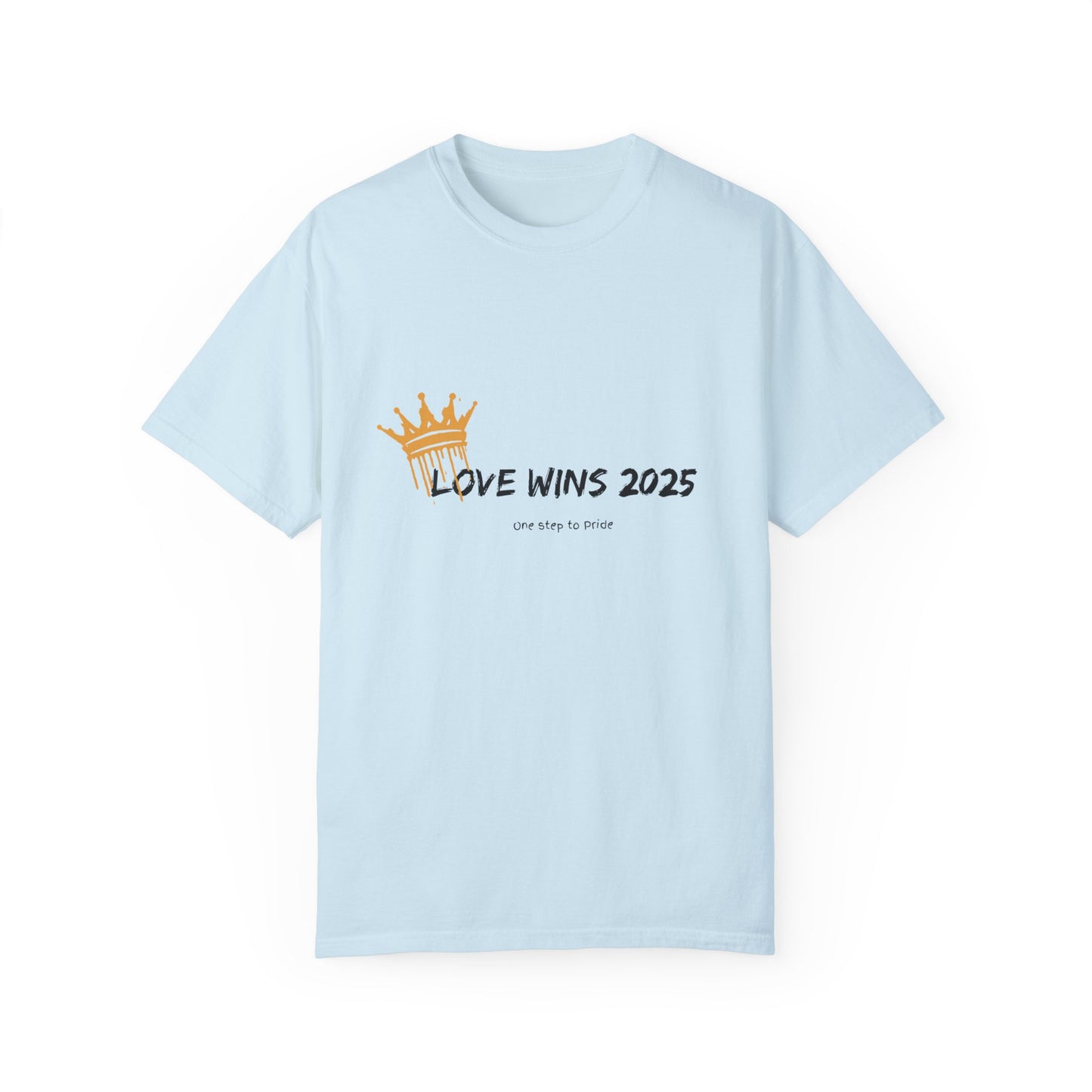 Crowned in Love T-Shirt | Unisex Minimalist Pride Tee – Love Wins 2025