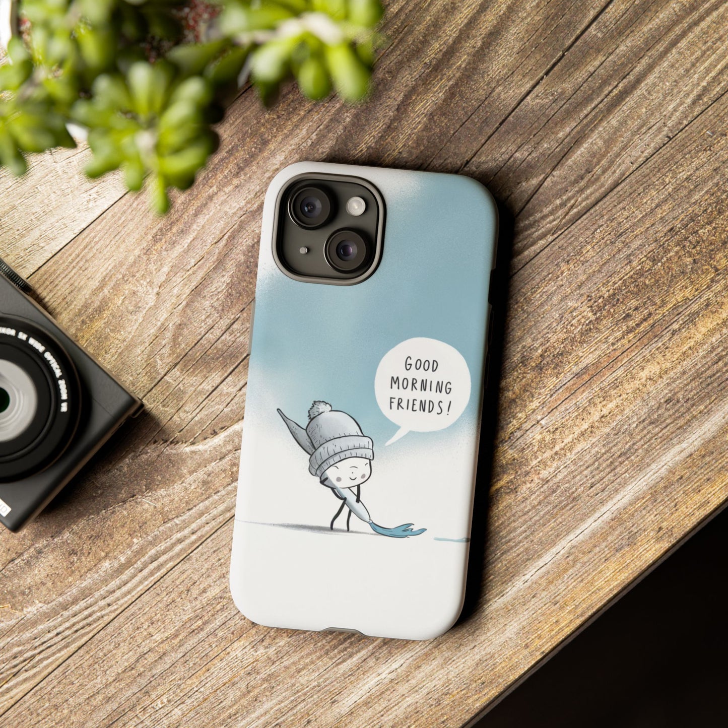 Good Morning Friends! Custom iPhone Case – Fun & Cute Cartoon Design