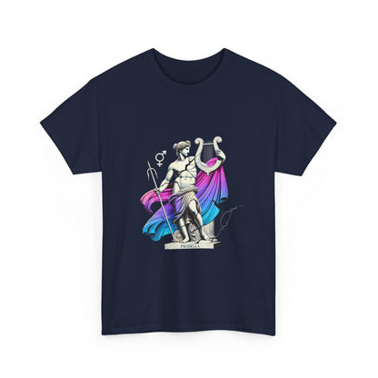 Ancient Greek Pride Statue T-Shirt | Genderfluid & Bisexual Flag