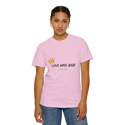 Crowned in Love T-Shirt | Unisex Minimalist Pride Tee – Love Wins 2025