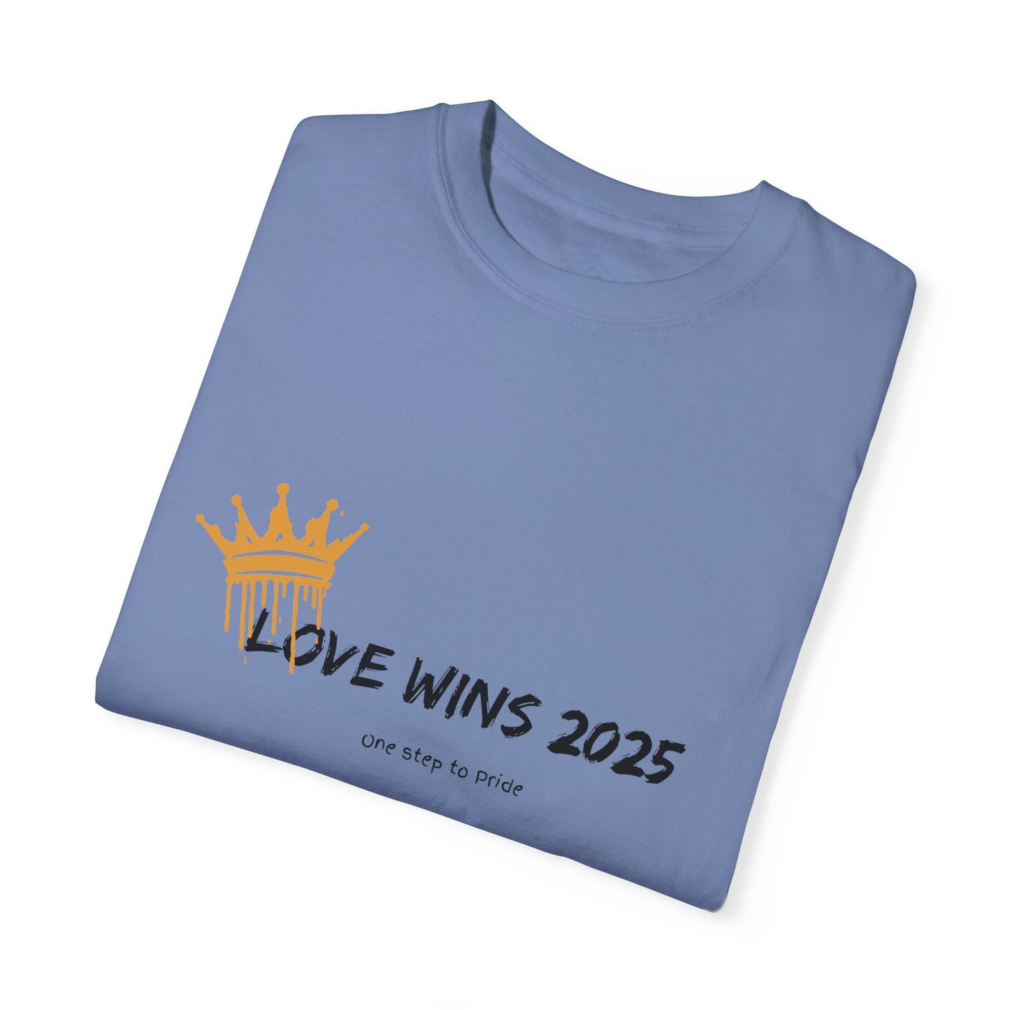 Crowned in Love T-Shirt | Unisex Minimalist Pride Tee – Love Wins 2025