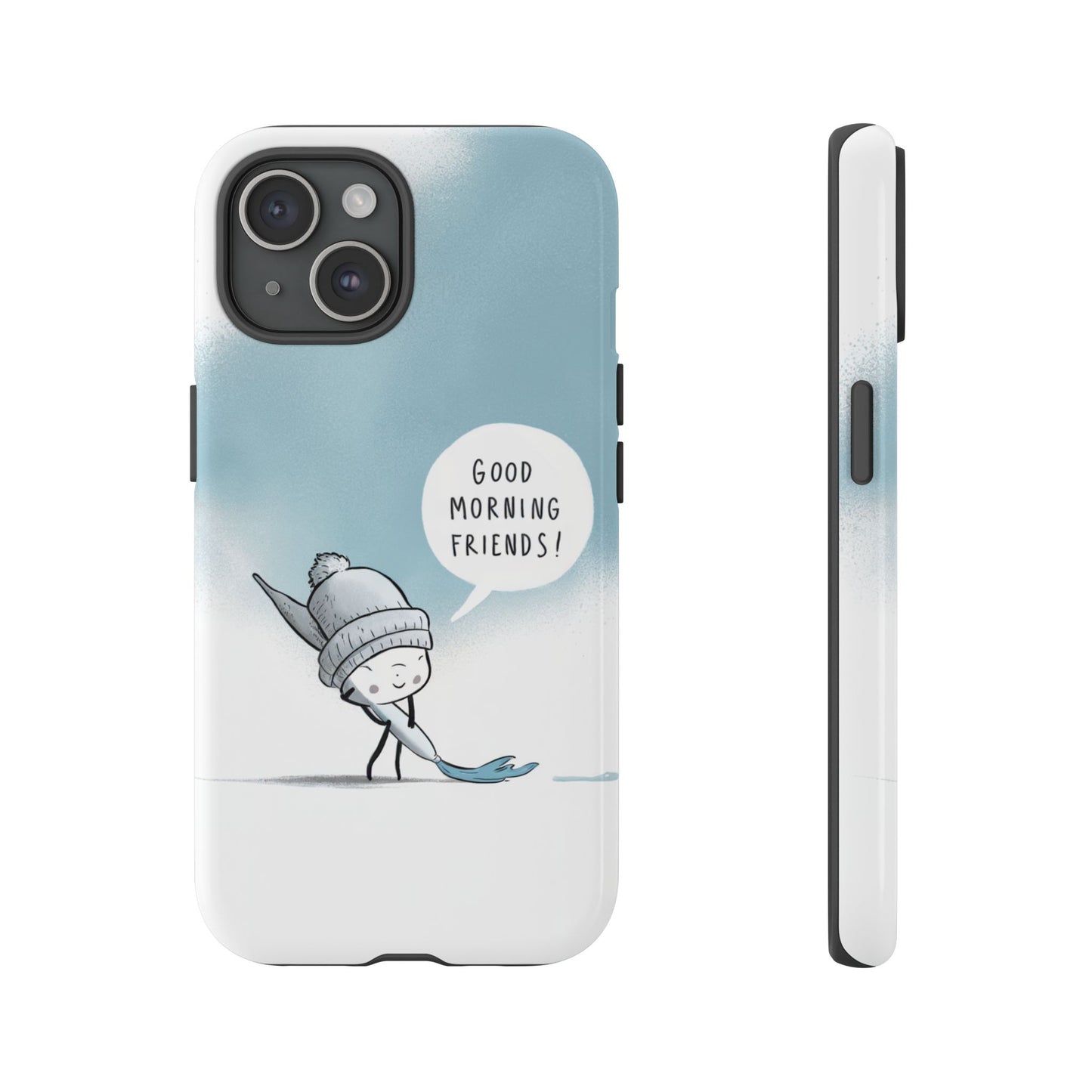 Good Morning Friends! Custom iPhone Case – Fun & Cute Cartoon Design