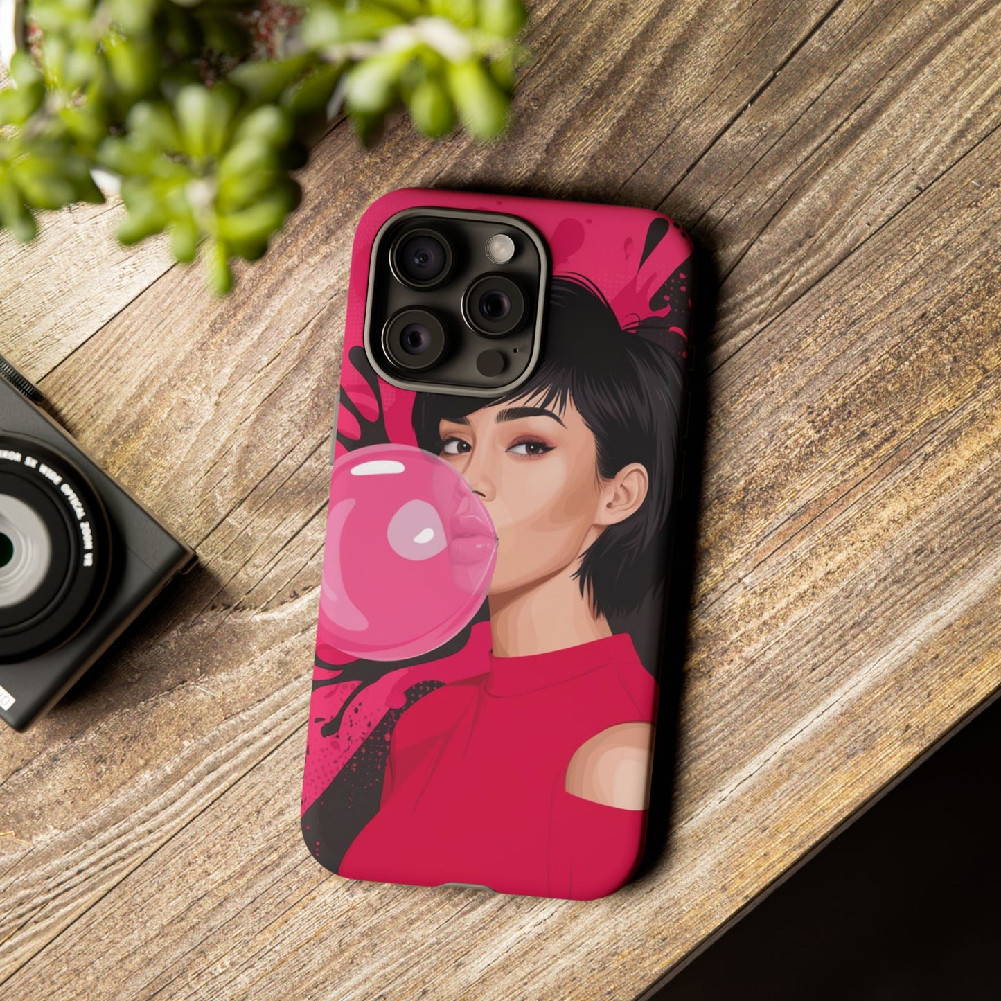 Bubble Gum Girl iPhone Case – Bold & Stylish Custom Design