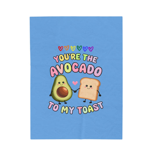 You’re the Avocado to My Toast Blanket | Cute Foodie Plush Velveteen Throw